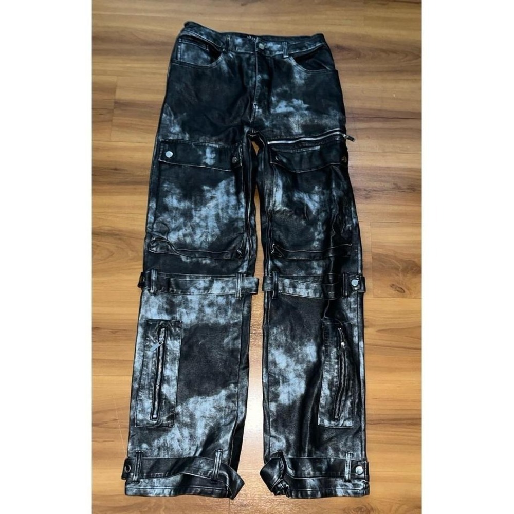 Women’s Black Tie-Dye Cargo Pants